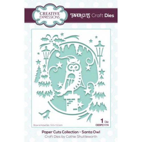 Santa owl  - Paper Cuts Scenes Collection CEDPC1174